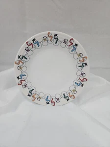 Fiesta Snowman Decal Luncheon Plate Fiestaware Snowmen With Hats And Scarves - Picture 1 of 9