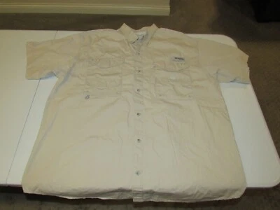 CAMISA DE PESCA COLOMBIA PFG VENTILADA BEIGE ABOTONADA HOMBRE TALLA 1X Foto 1 de 3