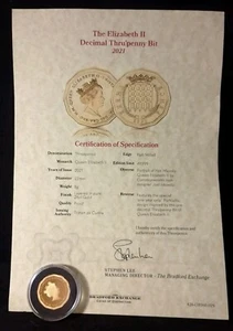 The Elizabeth ii Decimal Thru'penny Bit 2021 with certification. Free UK Postage - Picture 1 of 4