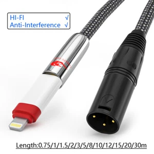 XLR to iOS Audio Adapter Cables 0.75m ~ 30m Length - Picture 1 of 15