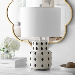 SAFAVIEH Kencia 22.25" Table Lamp | Cream / Black | - Picture 1 of 4