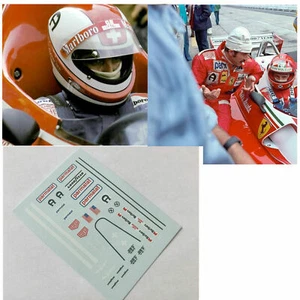Decals 1.18 1/18 Clay Regazzoni Ferrari F1 Fahrer Auto Modellauto Top Model - Bild 1 von 2