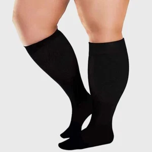 Plus Size 7XL Extra Wide Socks Knee High Running Compression Socks Lymphedema - Picture 1 of 14