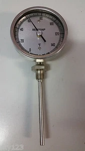 REOTEMP F 3-1/4" STEM 3/4"NPT TEMPERATURE GUAGE 0-140 - Picture 1 of 3