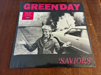 Green Day 'Saviors' 2024 Limited Black/White/Hot Pink Vinyl LP - NEW SEALED - Image 1 of 4