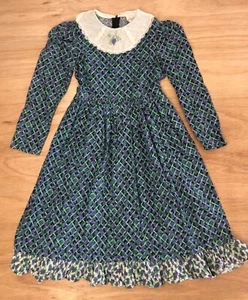Abito vintage anni 70 Prairie Cottagecore taglia 12 Union Made USA edizioni rare - Foto 1 di 13
