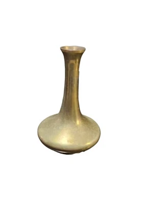 Vintage Brass Bulb Shape Vase 4.5"H Boho  - Image 1 of 4