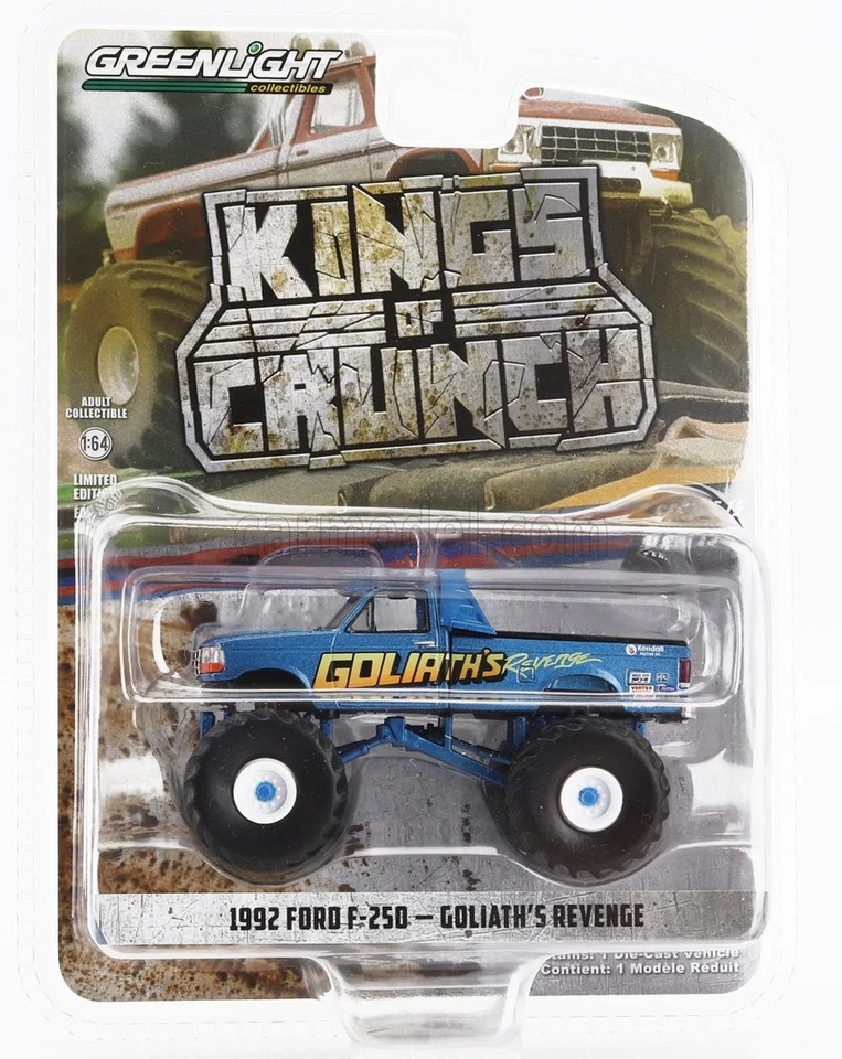 MODELLINO AUTO STATICO GREENLIGHT FORD F250 PICK-UP MONSTER TRUCK GOLIATH'S 1992 - Immagine 1 di 1