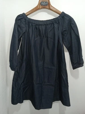 Polo Ralph Lauren Mujer Fuera del Hombro Denim Top Mangas 3/4 Azul Talla 12 Foto 1 de 4