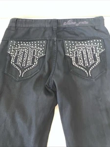 Vtg Pelle Pelle Mens 38x34 33 Metal Stud Flap Pockets Hip Hop Y2K Jeans Wide Leg - Picture 1 of 15
