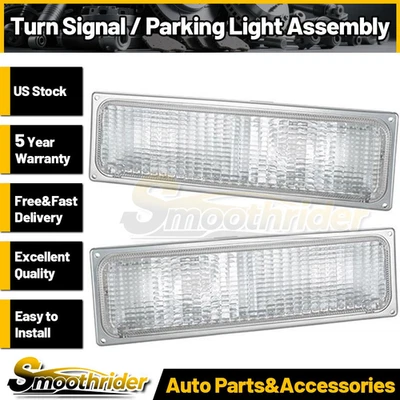 TYC 2pcs Front Turn Signal/Parking Light Assembly For Chevrolet C1500 1990-1993 - Image 1 of 4