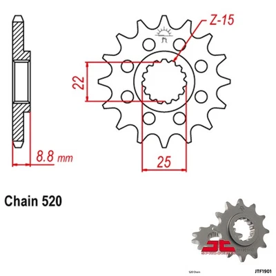 JT Sprockets Countershaft Sprocket 520 Pitch 12 Tooth KTM 250 XC-W (2010-2018) - Image 1 of 2