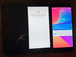Lot Of 3 Blu View 2 B131DL (Tracfone) Black Smartphone 8GB Fast Ship (Broken) - Zdjęcie 1 z 2