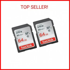 SanDisk Ultra 64GB 2‑pack SDXC UHS-I Class 10 Memory Card - Picture 1 of 1