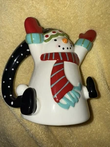 Tazza da caffè in ceramica Grasslands Road Holiday - Set ruote carrello Babbo Natale pupazzo di neve - Rara! - Foto 1 di 5