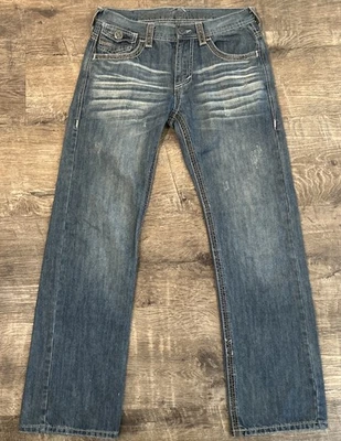 Pantalones de mezclilla Xtreme Couture para hombre 30x30 azul pierna recta desgastados retro Y2K años 90 Foto 1 de 4