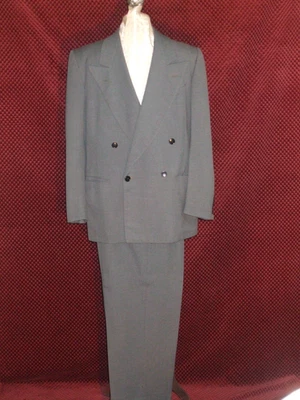 Traje De Colección 1939 - 1949 Para Hombre 2 Piezas Gris Doble Pecho - Muy Buen Estado Foto 1 de 4