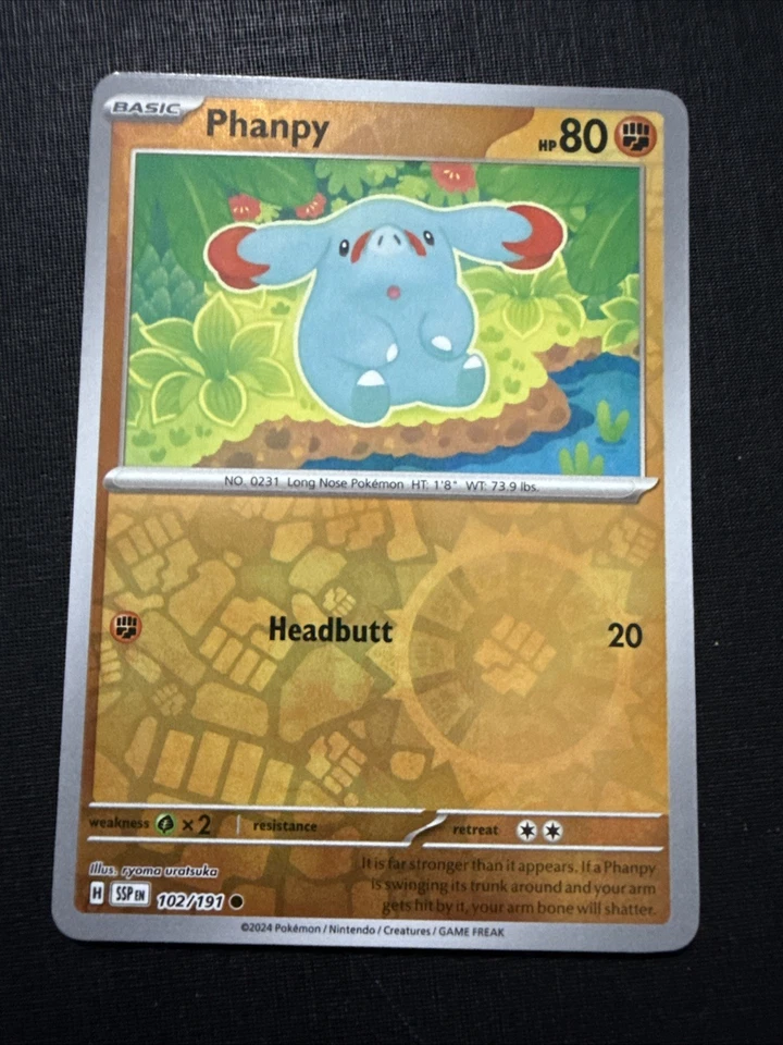 Phanpy 102/191 Sv08: Surging Sparks Reverse Holo - Image 1 of 1