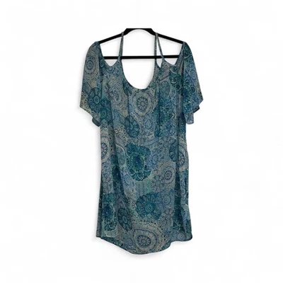 Cobertura feminina BLEU Rod Beattie ombro aberto com mangas tamanho grande - Imagem 1 de 4