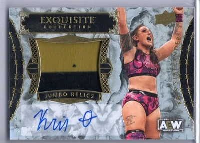 2024 UD BLACK DIAMOND AEW EXQUISITE JUMBO RELIC PATCH AUTO KRIS STATLANDER /10 - Image 1 of 2