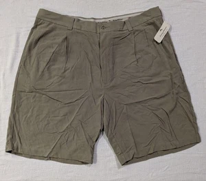 NWT Tommy Bahama Tortola Shorts Mens 38 Almond Brown 100% Silk Relax Lightweight - Picture 1 of 12