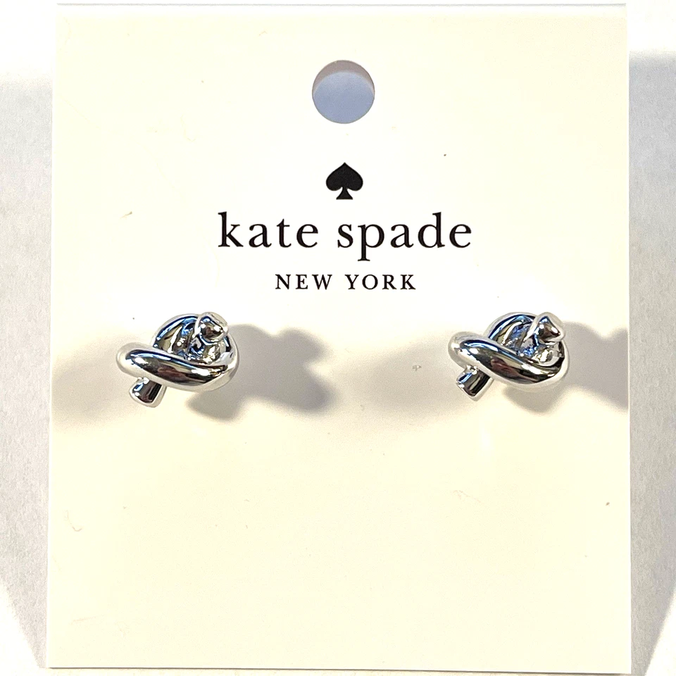 Kate Spade Sailor's Knot Studs Dustbag Sliver O0r00064