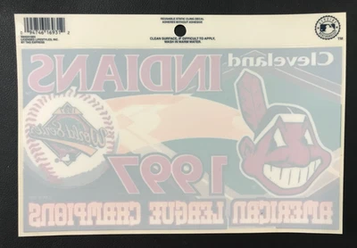 VTG 1997 Cleveland Indians Collectible Decal MLB AL American League Champs NEW! - Image 1 of 2