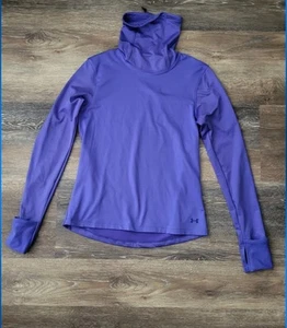New $60 Under Armour Cold Gear Infrared Up Pace Funnel Neck Shirt Women’s LARGE - Picture 1 of 4