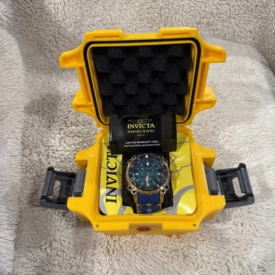 Мужские кварцевые часы INVICTA SEA SPIDER 43176 - 53 мм перламутр морской пейзаж золото - Изображение 1 из 4