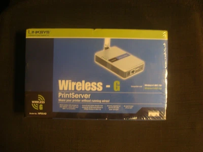 New Factory Sealed Linksys WPS54G Wireless G Print Server 2.4GHz  802.11g - Image 1 of 4