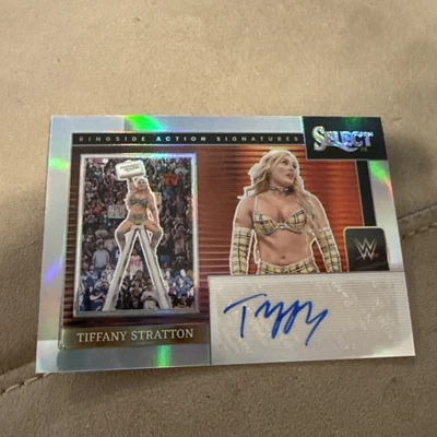 Tiffany Stratton 2024 Panini Select WWE Auto Silver Ringside Action - Image 1 of 2