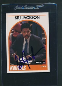 1989/90 Hoops #60 Stu Jackson Knicks Signed Auto *D8565 - Picture 1 of 1
