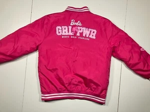 BARBIE x GIRL POWER Hot Pink FULL ZIP JACKET Toy Doll Accessory Coat YOUTH 10/12 - Picture 1 of 7