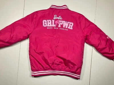 BARBIE x GIRL POWER Hot Pink FULL ZIP JACKET Toy Doll Accessory Coat YOUTH 10/12 - Image 1 of 4