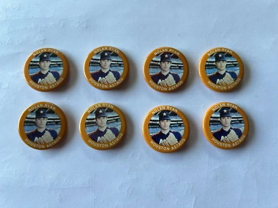 1984 NOLAN RYAN-Fun Foods Baseball Button Houston Astros Pin #109 Lot of (8) - Image 1 of 2