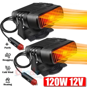 1/2 PCS 12V Car Heater Defroster Demister Heating Fan Plug in Cigarette Lighter - Picture 1 of 22