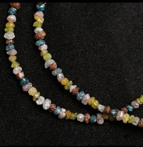 Multi Colour Rough Uncut Diamond Beads Natural Raw Diamond Beads For Use Jewelry - Picture 1 of 9