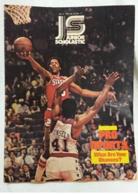 Revista Junior Scholastic 6 de febrero de 1981 Julius Erving en la portada edición deportiva profesional Foto 1 de 4