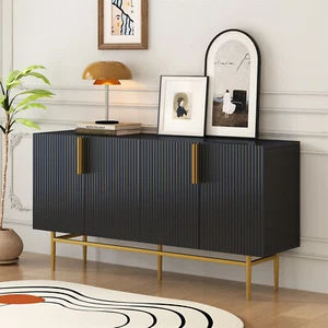 Sideboard mit 4 Türen Kommode Anrichte Schrank Beistellschrank Mehrzweckschrank - Bild 1 von 14