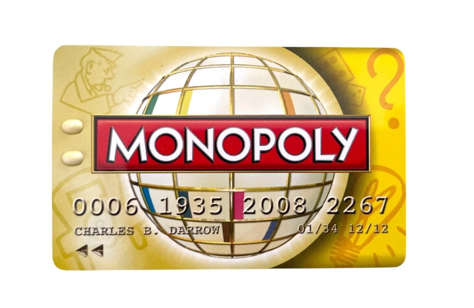 Tarjeta de crédito de débito Monopoly Here and Now World Edition Game Bank - amarilla Foto 1 de 1