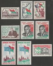 REPUBLIKA MADAGASKARU 1959-62 WYBÓR 9 SG4-6,25,27,28,37etc. MIĘTA NIGDY NIE ZAWIASOWA