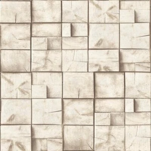 Papel pintado Ugépa J844-17 beige marrón claro elegante madera cantonada - aspecto 3D papel pintado no tejido - Imagen 1 de 1