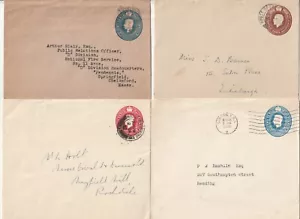 1935/52 4 x CASA DEI COMUNI CANCELLERIA POSTALE INVIS 1 CON LETTERA 3 H DI C PMKS - Foto 1 di 3