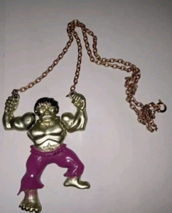 SELTEN RARITÄT 1977 Unglaublicher Hulk Metall Halskette Marvel Comics Superheld - Bild 1 von 5
