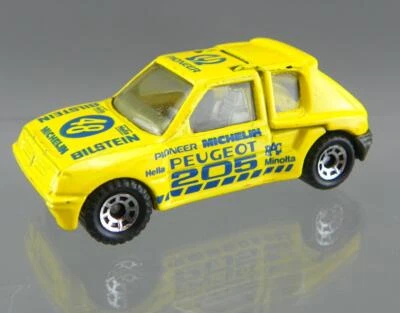 Coche de rally vintage 1984 Matchbox MB25 diecast 1/55 amarillo Peugeot 205 Turbo 16 en muy buen estado Foto 1 de 4