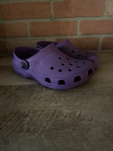 Children's Purple Crocs Size J1 Slight Discoloration  - Picture 1 of 4