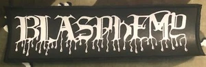 Blasphemy Black Metal Logo Large Super Strip Sublimated Printed Patch B026P - Picture 1 of 2