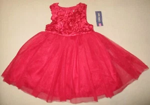 NWT Cherokee Toddler girls beautiful Christmas red dress size 18 month - Picture 1 of 5