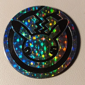 Pokemon 25th anniversary jumbo coin silver glitter NM - Picture 1 of 1