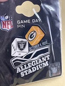 PIN DE DÍA DE JUEGO LAS VEGAS RAIDERS VS Green Bay Packers 10/9/2023 nuevo - Imagen 1 de 12